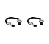 Deva FOV414 Plastic Bath Waste with Overflow and Plug Chrome Finish, 1-1/2" (Pack of 2)