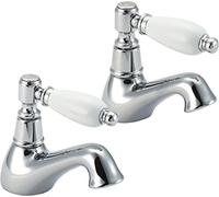 Deva Georgian Bathroom Basin Taps in Chrome - Single Lever Solid Brass Bathroom Sink Tap - Classic Basin Taps - Traditional Bathroom Tap - WRAS KIWA Certified - 12 Year Warranty GE01