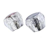 Deva DAC179 Profile Acrylic Tap Heads Bathroom Kitchen Sink Covers Standard Replacement for Leaking Aging Taps-1/2 Revivers-Hot Cold Top Indicator, Clear, One Size