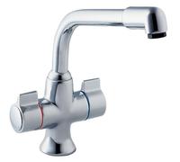 Deva Sauris Chrome Twin Handle Kitchen Sink Mixer Tap SMS172