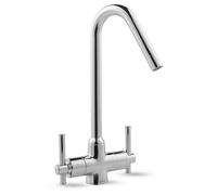 Deva Taurs Mono Sink Mixer Kitchen Tap Chrome Brass Construction 1/2 BSP Suitable for Low Pressure Systems WRAS Approved REG4 Compliant Separate Flow Temperature Controls | TAUR130