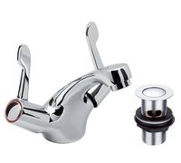Deva Vitality Lever Basin Mixer & Press Top Waste - Chrome