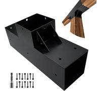 DEVALLEY 3-Way T-Shape Pergola Bracket Kit,Woodwork Brackets with Screws for 4x4(Actual:3.5"x3.5") Wood Beams for Patio Pergola,Log Cabin Gazebo W/Hardware(1Pack)