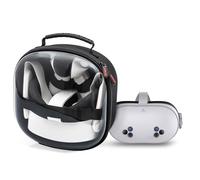 DEVASO Hard Carrying Case for Meta Quest 3S/Quest 3/Vision Pro, VR Gaming Headset and Touch Controllers Accessories Travel Carry Case, Small Hard Shell Storage Case for Apple Vision Pro, Transparent