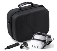 DEVASO Large Carry Case for Meta Quest 3, Soft Lining Compatible with BOBOVR S3 Pro/Kiwi Design Battery Head Strap and Other Accessories, Quest 3 Hard Carrying Case for Travel and Storage, Black
