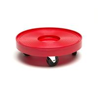 DeVault Enterprises Slim Beer Keg Dolly, Red, Industrial, Metal, 5 Caster Wheels, 14 Inch Width, Perfect for Slim Quarter Barrel Kegs, Easy Transportation and Storage