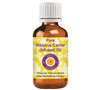 Deve Herbes Hibiscus Oil (Hibiscus rosa-sinensis) Traditionally Extracted Adds Shine Pure Non-Sticky Lightweight For Hair Blends For Men & Women All Hair Types 30ml Pale Yellow