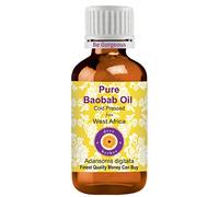 Deve Herbes Pure Baobab Oil (Adansonia digitata) Non-Sticky | Non-Greasy | for Skin, Hair, Massage & DIY Use 15ml