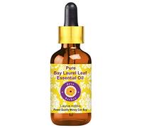 Deve Herbes Pure Bay Laurel Leaf Essential Oil (Laurus nobilis) Non-Sticky | Non-Greasy | Fresh Herbal Aroma | for Aromatherapy, Massage & DIY Use | Steam Distilled 30ml with Glass Dropper