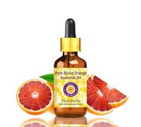 Deve Herbes Pure Blood Orange Essential Oil (Citrus sinensis) Non-Sticky | Non-Greasy | Sweet Citrusy Aroma | for Aromatherapy, Diffuser, Relaxation & Massage 15ml with Glass Dropper