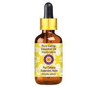 Deve Herbes Pure Catnip Essential Oil (Nepeta cataria) Non-Sticky | Non-Greasy | Fresh Herbal Aroma | for Aromatherapy, Relaxation, Diffuser & Blends 5ml with Glass Dropper