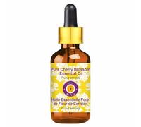 Deve Herbes Pure Cherry Blossom Essential Oil (Prunus serrulata) Non-Sticky | Non-Greasy | Sweet Floral Aroma | for Aromatherapy, Perfumery, Relaxation & Blends 15ml with Glass Dropper