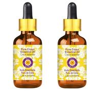 Deve Herbes Pure Cistus Essential Oil (Cistus ladanifer) with Two Glass Droppers Steam Distilled (Pack of Two) 5ml X 2 (0.33 oz)