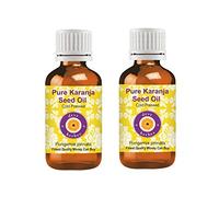 Deve Herbes Pure Karanja Seed Oil (Pongamia pinnata) Non-Sticky | Non-Greasy | For Skin, Hair, Massage & DIY Use 100ml X 2