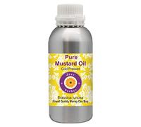 Deve Herbes Pure Mustard Oil (Brassica juncea) Cold Pressed Natural Undiluted For Diluting Essential Oils For Skin & Massage Men & Women 300ml