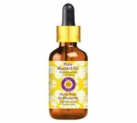 Deve Herbes Pure Mustard Oil (Brassica juncea) Non-Sticky | Non-Greasy | For Skin, Hair, Massage & DIY Use | 50ml with Glass Dropper