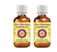 Deve Herbes Pure Olibanum Essential Oil (Boswellia carterii) Non-Sticky | Non-Greasy | for Aromatherapy, Massage & DIY Use | Steam Distilled 100ml X 2