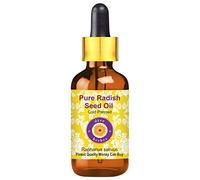 Deve Herbes Pure Radish Seed Oil (Raphanus sativus) with Glass Dropper Cold Pressed Natural Therapeutic Grade 50ml (1.69 oz)