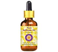 Deve Herbes Pure Safflower Oil (Carthamus tinctorius) with Glass Dropper Cold Pressed 10ml (0.33 oz)