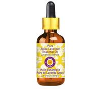 Deve Herbes Pure Spike Lavender Essential Oil (Lavandula latifolia) Non-Sticky | Non-Greasy | Fresh Herbal-Floral Aroma | for Aromatherapy, Massage & DIY Use | Steam Distilled 50ml with Glass Dropper