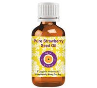 Deve Herbes Pure Strawberry Seed Oil (Fragaria ananassa) Non-Sticky | Non-Greasy | for Skin, Hair, Massage & DIY Use 10ml