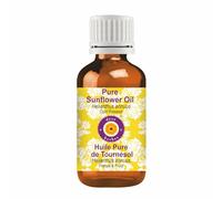 Deve Herbes Pure Sunflower Oil (Helianthus annuus) Cold Pressed Natural Therapeutic Grade 50ml (1.69 oz)