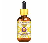 Deve Herbes Pure Watermelon Seed Oil (Citrullus lanatus) with Glass Dropper Cold Pressed 10ml (0.33 oz)