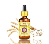 Deve Herbes Pure Wheatgerm Oil (Triticum vulgare) Non-Sticky | Non-Greasy | For Skin, Hair, Massage & DIY Use 50ml with Glass Dropper