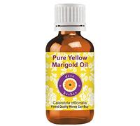 Deve Herbes Pure Yellow Marigold Oil (Calendula officinalis) Non-Sticky | Non-Greasy | for Skin, Hair, Massage & DIY Use 30ml