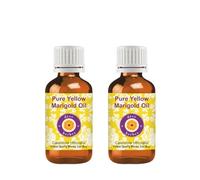 Deve Herbes Pure Yellow Marigold Oil (Calendula officinalis) Non-Sticky | Non-Greasy | For Skin, Hair, Massage & DIY Use 15ml