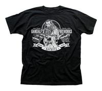 DEVELL LOTR Gandalf Inspired Fireworks Cotton T-Shirt Black S