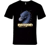 DEVELL Men's Eragon Christopher Paolini, Book Saga Inspired Dragons T Shirt Black L