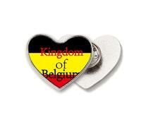 Developed Country Belgium Represent Text Heart Metal Pin Brooch Clip Love
