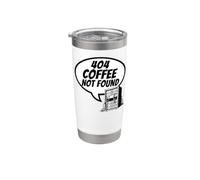 Developer Sysadmin Tech 404 Coffee Not Found Error Stainless Steel Insulated Tumbler