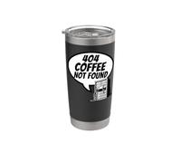 Developer Sysadmin Tech 404 Coffee Not Found Error Stainless Steel Insulated Tumbler