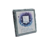 Developer's True Skill Slate Coaster - Motivational Gift for Programmers and Coders (slco-kf25-trueskihg)