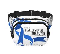 Developmental Disabilities Awareness Month Square Waist Belt Bag Pack Purse for Women and Men with Adjustable Strap Perfect for Running,Travel Outdoor