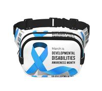 Developmental Disabilities Awareness Month Square Waist Belt Bag Pack Purse for Women and Men with Adjustable Strap Perfect for Running,Travel Outdoor