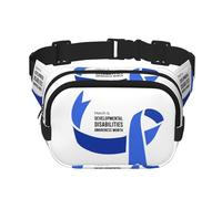 Developmental Disabilities Awareness Month Square Waist Belt Bag Pack Purse for Women and Men with Adjustable Strap Perfect for Running,Travel Outdoor