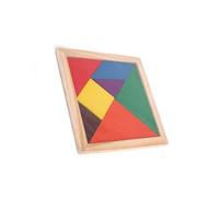 Developmental Tangram Puzzle Toy Multi-shaped Wear-resistant Educational Toys Waterproof Cute Colored Mental Tangrams for Kids