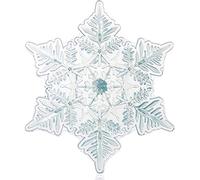 devembr Snowboard Stomp Pad, 3D Clear Snowflake Snowboarding Stomp Pads, PVC Material, 5.11" x 4.53", Silver