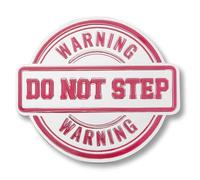 devembr Snowboard Stomp Pads Funny Stomp Pad Snowboarding with 3D Design PVC Material Warning Red