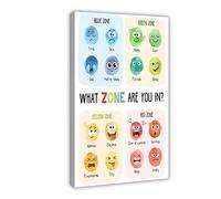 DEVENALSA Children's emotional charts Educational Emotional Poster Corner Classroom Decorations For Preschool Teachers, Educational Posters For Classroom 2 Frame-style08x12inch(20x30cm)