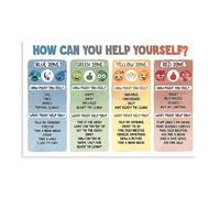 DEVENALSA Children's emotional charts Educational Emotional Poster Corner Classroom Decorations For Preschool Teachers, Educational Posters For Classroom Unframe-style16x24inch(40x60cm)