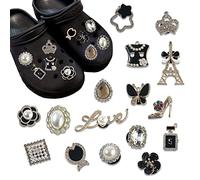 Devenirriche 16 Pcs Shoe Charms, Shoes Decoration Charms Different Shape Faux Crystal Shoe Accessories for Princess Gilrs Kids Women Adults Birthday Party Favor
