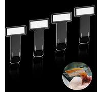 Devenirriche 4 Pcs Windshield Ticket Holder, Parking Ticket Holder Car Windscreen Permit Ticket Transparent Parking Ticket Clip for Car, Van and Caravan Windscreen