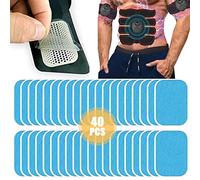 Devenirriche 40 Pcs EMS Trainer Gel Pads, Muscle Toner Pads Training Replacement Gel Sheet Pads ABS Fitness Electric Stimulators Pads, Accessory for AB Workout Toning Belt