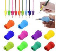 Devenirriche Pack of 10 Writing Aid for Children's Pen, Pencil Grips, Silicone Ergonomic Writing Aid Grip, Pen Holder, Writings Posture Correction Tool for Children Adults Handwriting