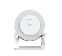 Devia Bluetooth 5.2 Speaker with Nightlight and 15W Induction Charger, White