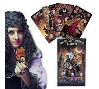 Deviant Moon Tarot Deck With Guidebook For Beginners - Surreal Divination Cards For Intuitive Reading | Party Entertainment & Board Games, Unique Hidden Message Fate Fortune Telling Gift